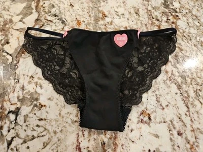 True Vintage Victoria's Secret PINK Low Rise Lace Back String Bikini Panty Small - Image 1 of 3