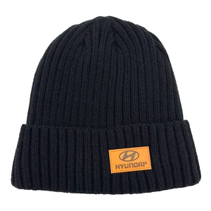 Hyundai Hat Cap One Size Black South Korea Korean Cars Ribbed Knit Beanie Mens - Bild 1 von 4