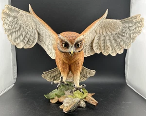 Screech Owl Vintage Porcelain George McMonigle Franklin Mint 1990 - Picture 1 of 14
