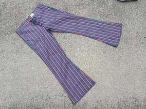 pantalone vintage anni 60 70 svasato funky a righe 38x33 mod grunge nonno discoteca - Foto 1 di 8