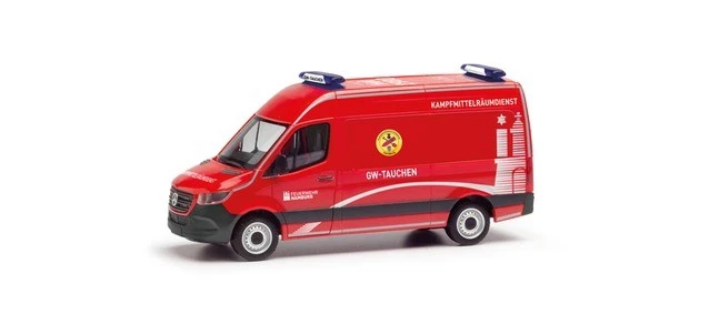 Herpa 098519 - 1/87 MB Sprinter '18 Halbbus Altissima "Fw Rettungstaucher" Nuovo - Immagine 1 di 1