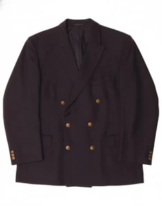 JAEGER Mens Double Breasted Blazer Jacket IT 54 2XL Navy Blue Wool CN01 - Picture 1 of 5