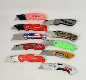 🌟Posten von 10 klappbaren Taschen Allzweckmessern, sortiert Teppichmesser Großpackung Posten - Bild 1 von 7