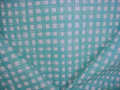 Tela de tapicería a cuadros de lino turquesa Yuzen 16-5/8 años Brunschwig & Fils 8013146 Foto 1 de 4
