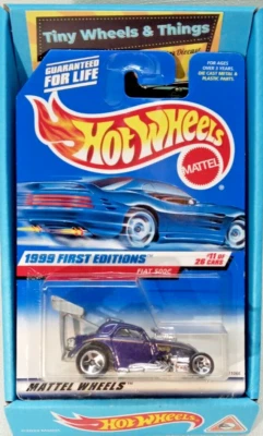 HOT WHEELS 1999 PRIMEIRAS EDIÇÕES FIAT 500C EM ROXO #11/26 OU COLECIONADOR #919 - Imagem 1 de 4