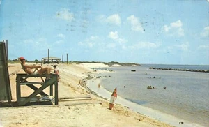 Postal de Playa Ciudad de Panamá con Salvavidas Florida 1975 - Imagen 1 de 2