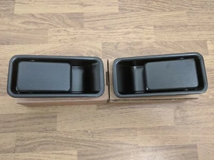 87-06 JEEP WRANGLER TJ YJ 1/2 DOOR HANDLES Exterior OUTSIDE Outer Black PAIR - Picture 1 of 7