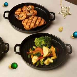 10" X 6" Black Porcelain Set of 4 Serving Platters. Amazing lasagna pan with ... - Picture 1 of 8
