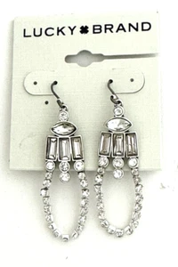 NEW Lucky Brand Silver-Tone Crystal Sparkle Statement New $35 - Picture 1 of 4