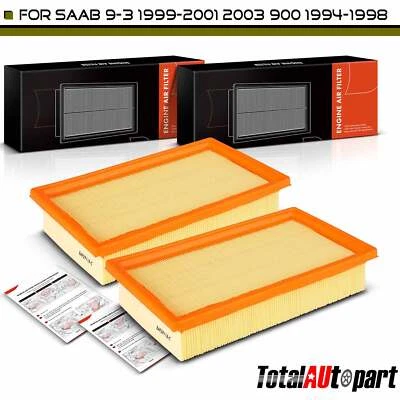 2x Filtro de aire del motor para Saab 9-3 1999-2003 900 1994-1998 11,1 x 6,26 x 2,28 pulgadas Foto 1 de 4