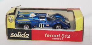 Solido 1/43 1970 Ferrari 512 #11 Sunoco Kirk F White #197 Racing Blue