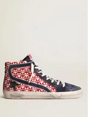 Golden Goose Women’s Slide In Blue/Red Hearts Size 39 New. - Изображение 1 из 4