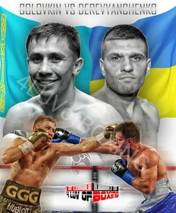 Gennady Golovkin vs Sergiy Derevyanchenko 4LUVofBOXING GGG new Boxing poster - Picture 1 of 4