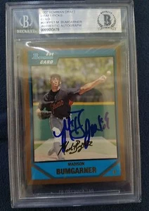 Madison Bumgarner 2007 Bowman Gold Draft Pick Signed Beckett Authenticated WOW - Picture 1 of 1
