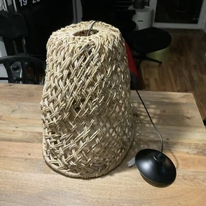 Lampe Rattan Korbgeflecht Groß Hängelampe Pendelleuchte - Bild 1 von 7