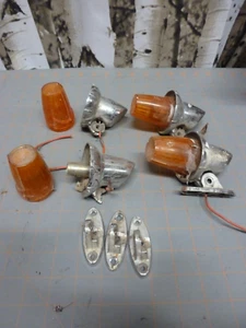 For Parts ONLY Lot of VTG Signal Stat E13M IH Truck Cab Clearance Marker Lights - Picture 1 of 8
