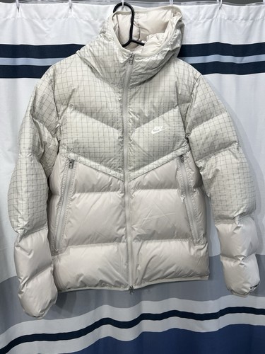 OFF WHITE NIKE AIR SPORTSWEAR STORM FIT CAPPOTTO WINDRUNNER OSSO UOMO NUOVO TAGLIA MED DD6963 072