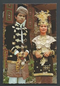Disfraz Solok Minangkabau Boda Matrimonio Pareja #1 Sumatra Indonesia Años 70 - Imagen 1 de 1