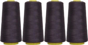 4 BIG CONES DARK NAVY SERGER SEWING THREAD 2750 YD TEX 27 40S/2-THREADART - Picture 1 of 8