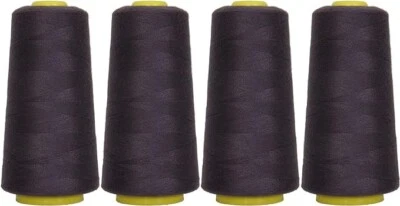 4 BIG CONES  DARK NAVY SERGER SEWING THREAD 2750 YD TEX 27 40S/2-THREADART - Image 1 of 4