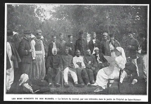 1914  --  HOPITAL DE SAINT MAIXENT LECTURE DU JOURNAL AUX BLESSES  . 3Z627 - Imagen 1 de 1