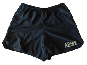 US ARMY Men's PT Shorts Lightweight Lined Running Fitness Shorts Size L Black  - Picture 1 of 10