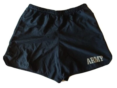 US ARMY Men's PT Shorts Lightweight Lined Running Fitness Shorts Size L Black  - Image 1 of 4