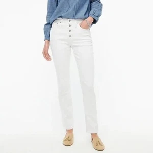J.CREW Essential Straight White Jean In All Day Stretch 28" - Picture 1 of 4