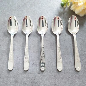 Christofle Villeroy 5pcs Silverplate Flatware Demitasse Spoon Excellent - Picture 1 of 19