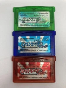 Pokemon Gameboy Advance GBA Emerald Ruby Sapphire 3 set Japanese - Picture 1 of 7