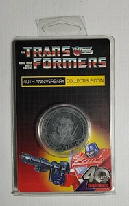 TRANSFORMERS 2024 40th ANNIVERSARY SILVER COIN MEGATRON OPTIMUS PRIME MISP - Picture 1 of 10