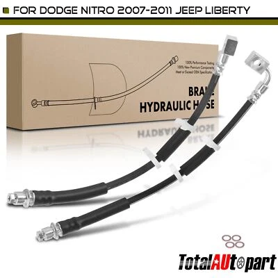 2Pcs Brake Hydraulic Hose for Jeep Liberty 08-12 Dodge Nitro Front Left & Right - Image 1 of 4