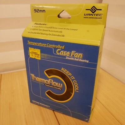 Vantec Stealth TF9225 1850-3100 RPM Double Ball Bearing 92mm Case Fan - Image 1 of 4