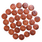  30 PCS 2 Hole Buttons Sewing Round Coat Dark Brown Four Eyes
