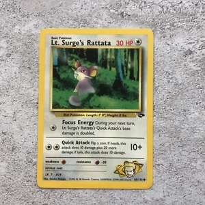 Pokémon TCG Lt. Surge's Rattata Gym Challenge 85 Regular Unlimited Common - Picture 1 of 2