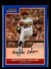 2006 Bowman Chrome Blue Refractor #195 Bartolo Colon Angels /150