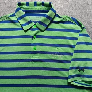 Grayhawk Golfschläger x Under Armour Shirt Herren Large grün blau gestreift Golf Polo - Bild 1 von 9