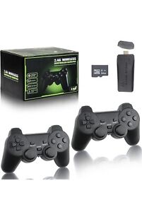 Game Stick With Wireless Controllers 20,000+ Games, 4K HDMI Output, and 2.4GHz 