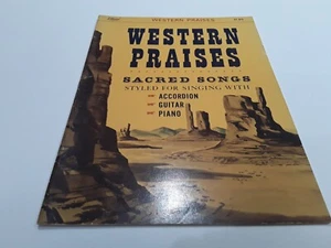 Country Music Book Western Praises Sacred Songs Vintage Guitar Book Religion - Foto 1 di 8