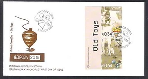 CYPRUS 2015 EUROPA CHILDREN OLD TOYS SET UNOFFICIAL FDC FROM BOOKLET (A) - Picture 1 of 1