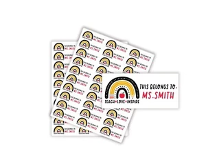 Etiquetas de libros para maestros | Etiquetas de suministros para maestros | Pegatina para maestros regalos/etiqueta de libro - Imagen 1 de 2