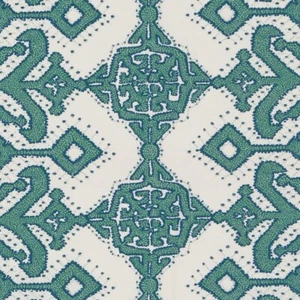 50 Yards fabric roll, Print, Cotton Blend, 54" Width, Ethnic, Abstract, Emerald - Picture 1 of 3