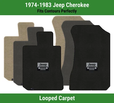 Lloyd Classic Loop Front Carpet Mats for '74-83 Jeep Cherokee w/Jeep Grill Logo - Image 1 of 4