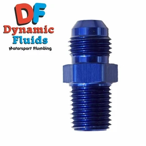 AN6) -6 bis 3/8" NPT gerade Aluminium Adapter Fitting eloxiert blau - Bild 1 von 1