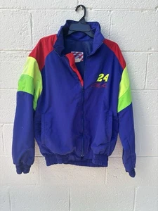 Vintage L Jeff Gordon Dupont Racing Windbreaker Jacket Sportswear American Made - Picture 1 of 16