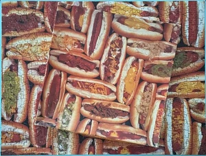 Vintage 80s Eaton "Hot Diggity Dog" 500 Piece Jigsaw Puzzle COMPLETE Hot Dogs - Picture 1 of 8