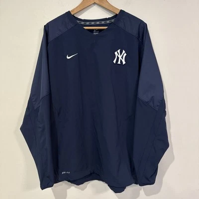 Y2K Nike Dri-Fit New York Yankees Baseball Warm Up Jacket Large Pullover 2013 - Image 1 of 4