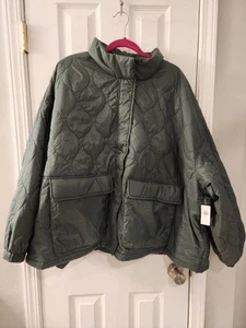 Old Navy Dark Green Puffer Jacket Size 4X - Picture 1 of 11