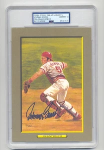 JOHNNY BENCH SUPERB  GEM MINT 10 PSA/DNA SIGNED  PEREZ STEELE GREAT MOMENTS CARD - Picture 1 of 1