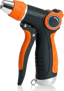Garden Hose Nozzle Sprayer, Water Sprayer with 4 Orange-black - Picture 1 of 6